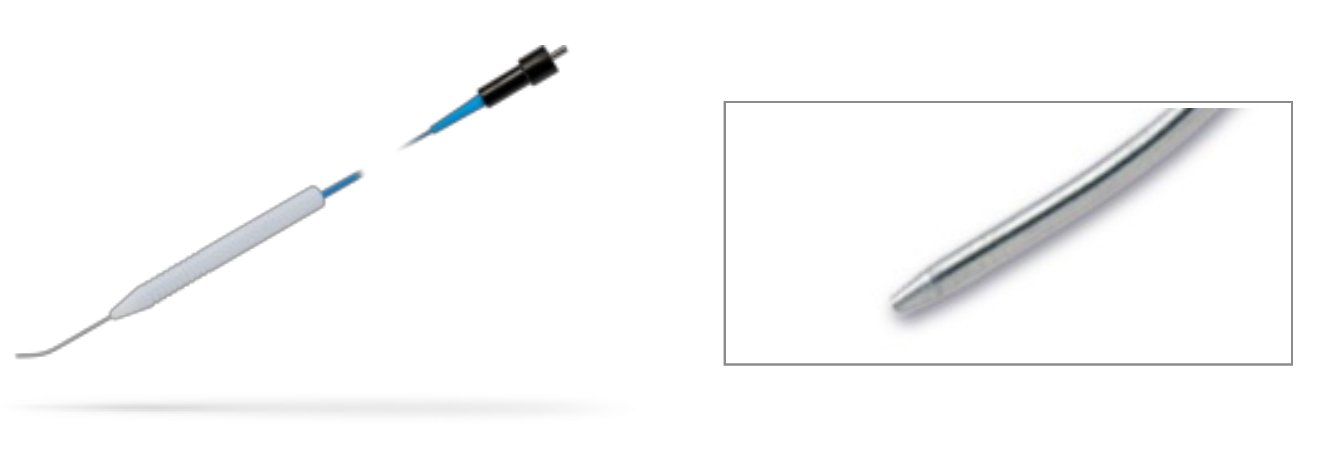 Laser Probe, curved, with DORC connector 20 gauge / 0.9mm.