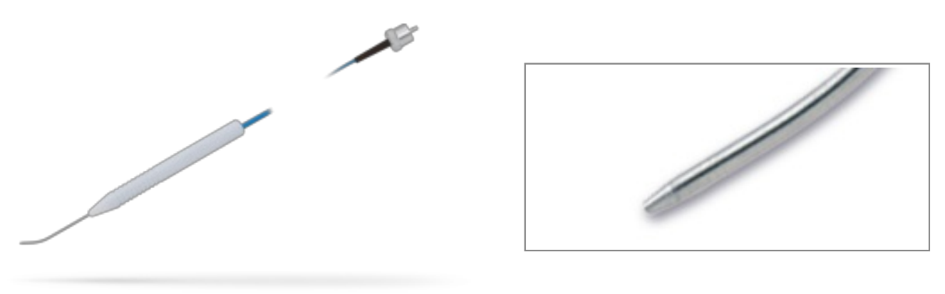 Laser Probe, Curved, with Iridex connector.(20 gauge / 0.9 mm)