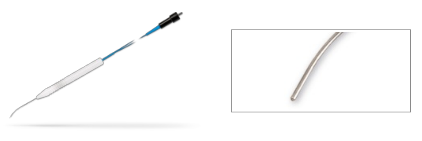 Laser Probe, Stepped, Curved with DORC® Connector 27 gauge / 0.4 mm